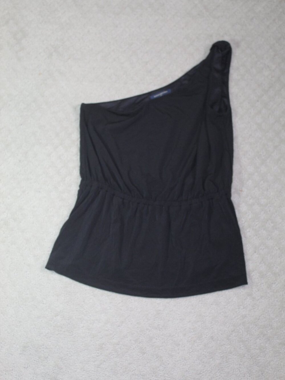 Banana Republic Size M Black One Shoulder Sleeveless Blouse